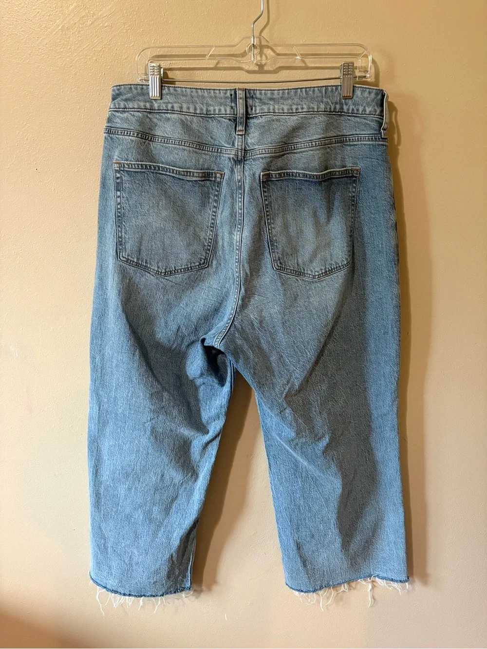 J. Crew Curvy Wide Leg Crop Denim Jeans Womens size 32